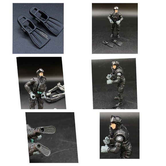 Excite US Navy Seal Figure Boat Raft Chap Mei Action Scuba Gear Camera - Picture 12 of 16